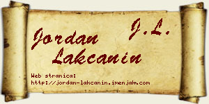 Jordan Lakčanin vizit kartica